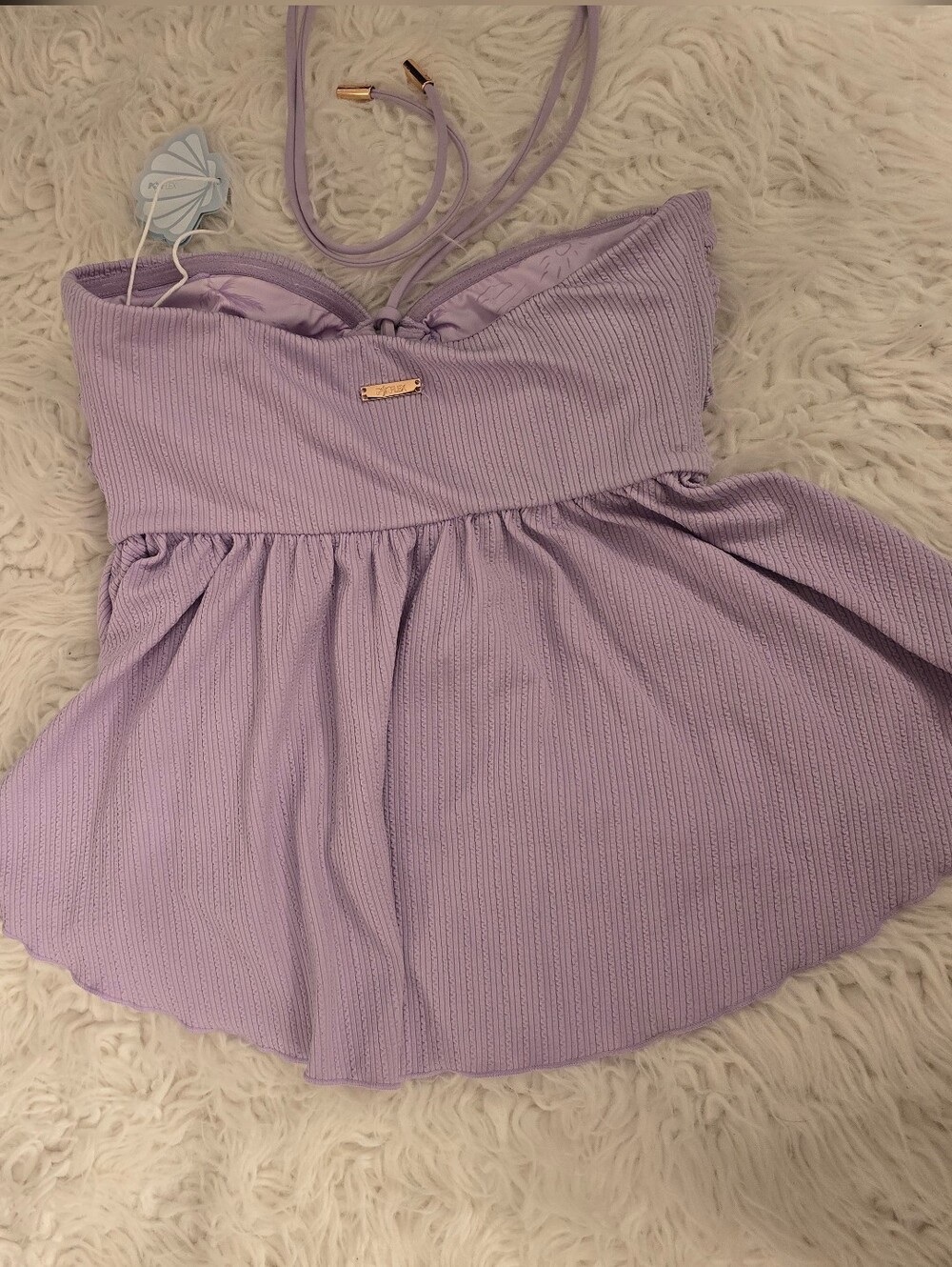 New Popflex Tidepool Tankini Top Lilac Digital Lavender Small S Coquette - Picture 10 of 11